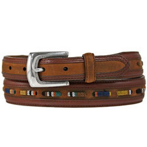 Men's Brighton Ventura Leather Belt, #M10385 Brown - Richard David for Men