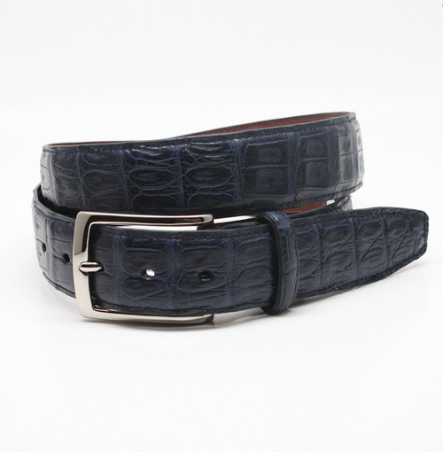 South American Caiman Belt by Torino Leather - Cognac