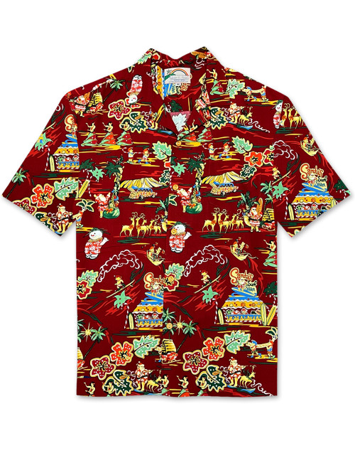 Surf's Up Santa Men's Hawaiian Shirt