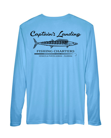 Captain's Landing Charters Long Sleeve Sun Protection Shirt - Ocean Blue