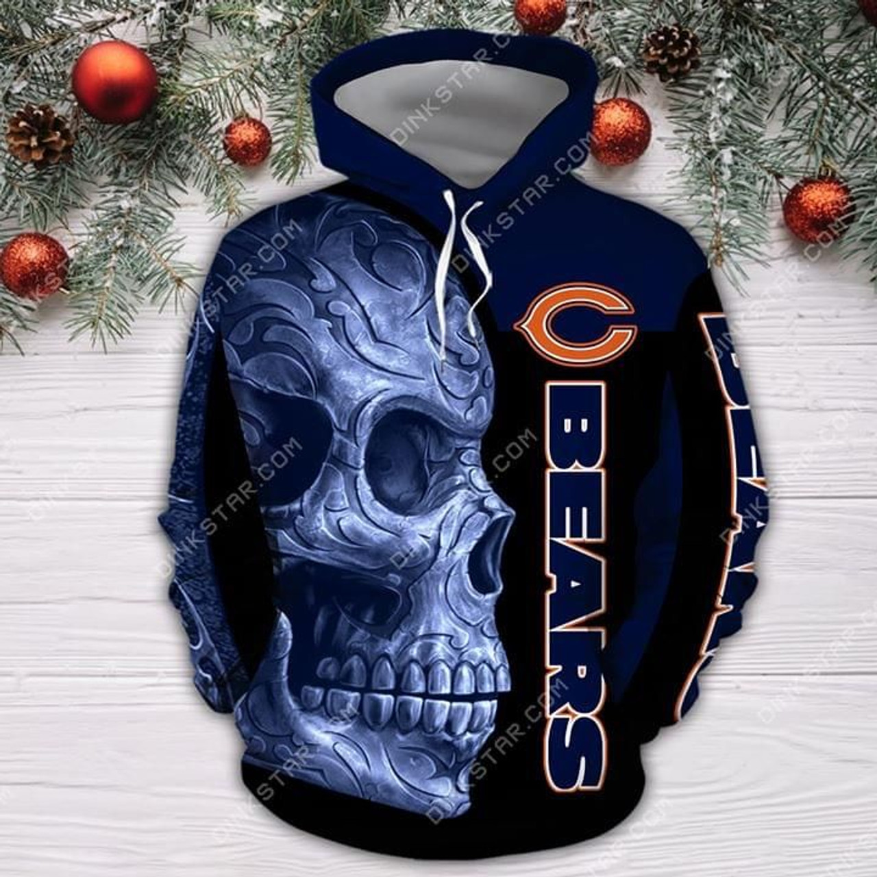 Chicago Bears Tee Shirts 3D Hand Skull For Men And Women - Freedomdesign