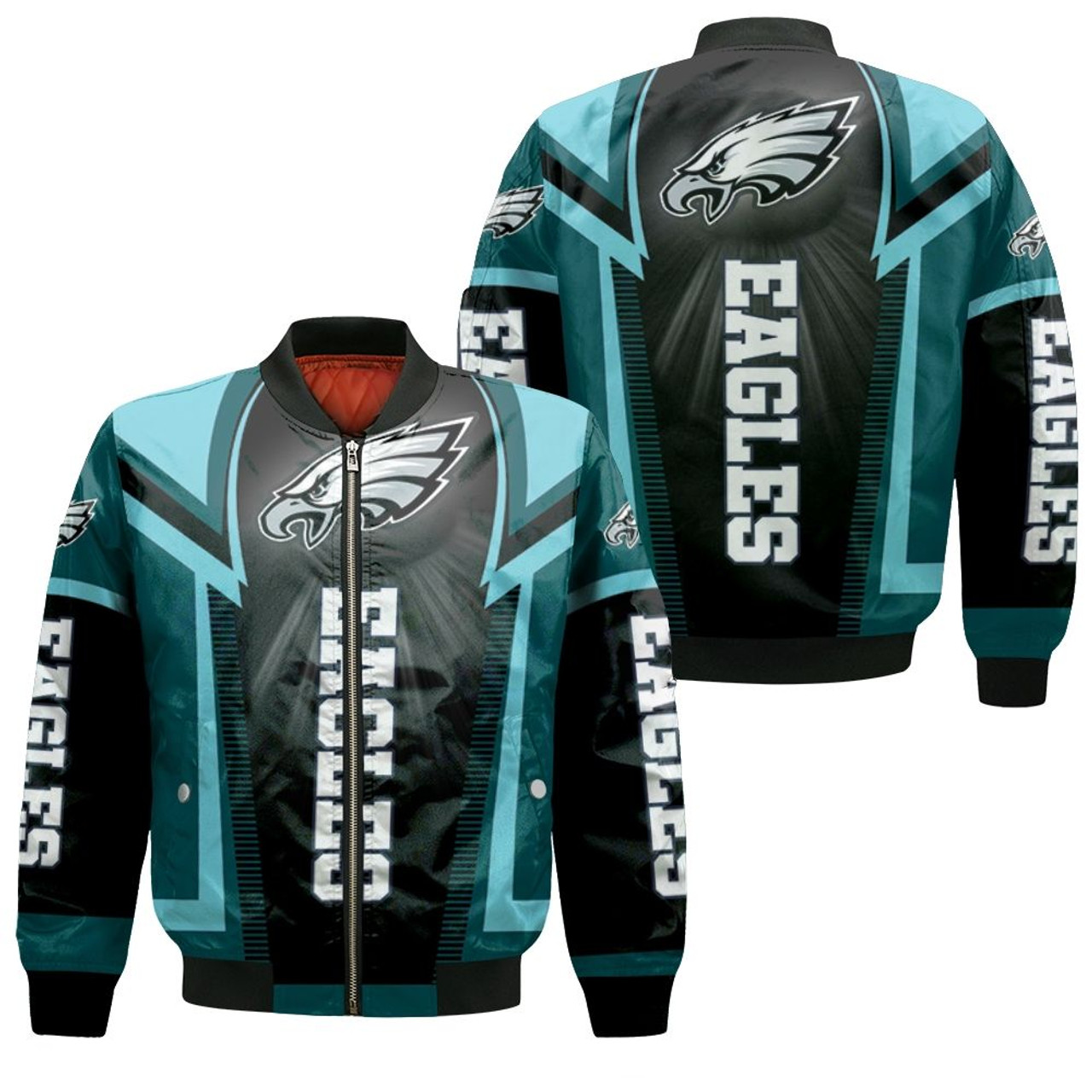 NEW FASHION 2023 Philadelphia Eagles bomber Jacket lightning graphic gift  for men