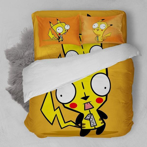 Invader Zim - Pikachu Bedding Sets Duvet Covers And Pillowcase Set Comforter Sets, US King Size, Bedding Set766