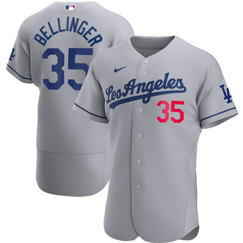 Men's Los Angeles Dodgers Cody Bellinger Gray Road Player Baseball Jersey MLB Baseball Jersey662