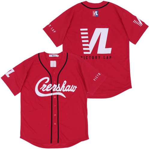 Crenshaw Victory Lap Red Baseball Jersey Model a8952