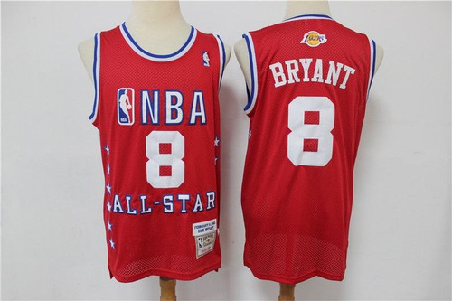 Los Angeles Lakers Kobe Bryant #8 Nba Throwback All-Star Red Jersey Model a23094