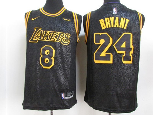 Los Angeles Lakers Kobe Bryant Front #8 Back #24 Nba 2020 New Arrival Black Jersey Model a23134