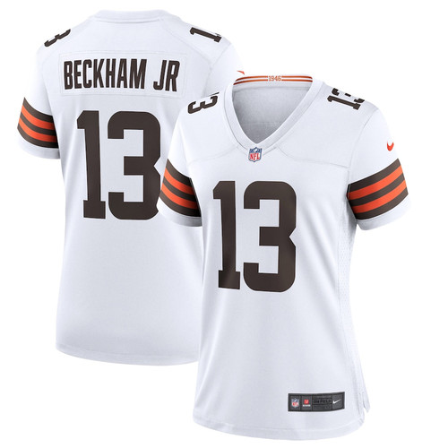 NFL Jersey Football Cleveland Browns Odell Beckham Jr. White Player Jersey, Model F6229, Woman