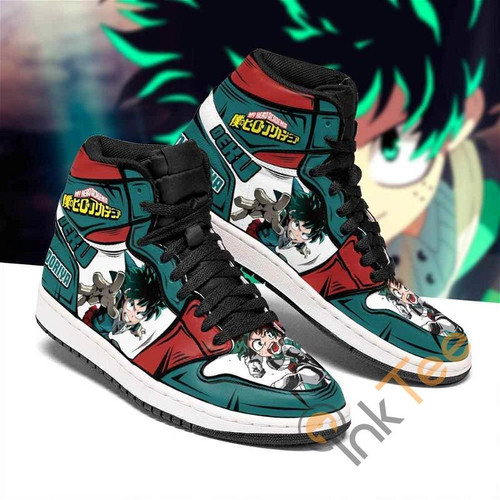 Deku Izuku Custom My Hero Academia Sneakers Anime Air Jordan Shoes, Sport Shoes For Men, Women Model 4811