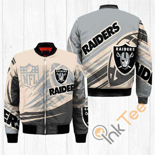 Oakland Raiders NFL Balls Apparel Best Christmas Gift For Fans Bomber Jacket, 3D All Over Print Model 466