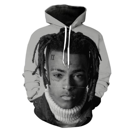 Black And White Xxxtentacion Xxxtentacion Hoodie 3D, 3D All Over Print Model 5614