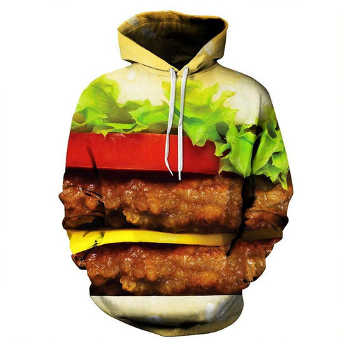 Hamburger Funnys Hoodie 3D, 3D All Over Print Model 6129