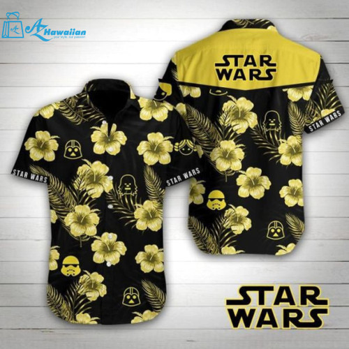 Star Wars ,Star Wars Movies Summuer Fan Gift Hawaiian Graphic Print Short Sleeve, Model Az3834