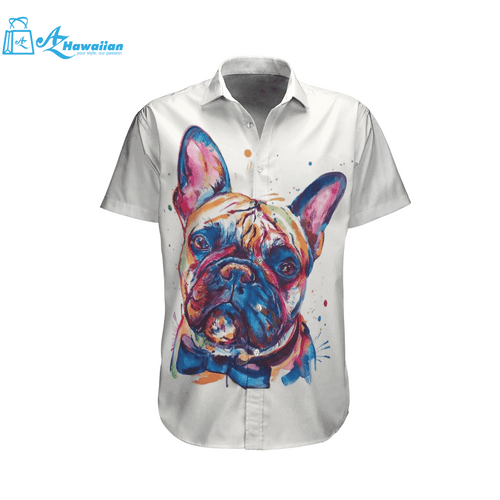 Colorful French Bulldog Hawaiian Shirt, Model Az12875