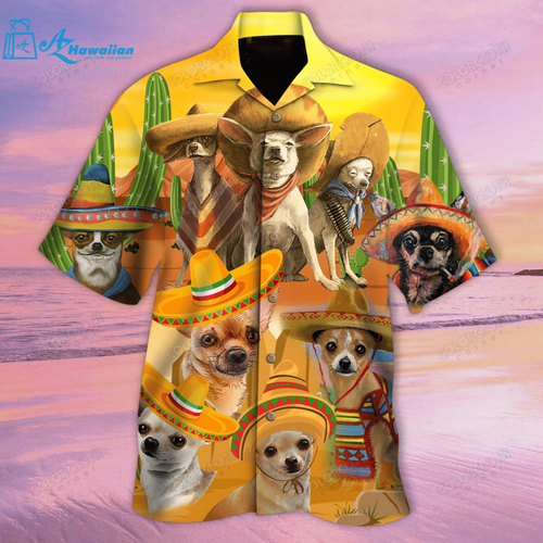 Dog Chihuahua Is My Friend Hawaii Shirt Hawaiian Print 3D, Model Az31312