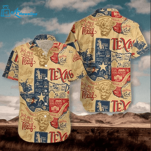 Texas Cowboy Unisex Hawaiian Shirt Crazy Funny Hawaiian Shirt Vintage All Over Print Hawaiian Shirt, Model Az31810