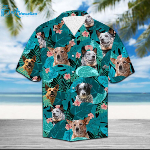 Tropical Australian Cattle Dog Hawaii Shirt Hawaiian Print 3D, Model Az31957