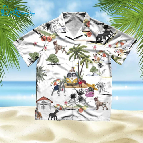 Pitbull Hawaiian Shirt Hawaii Beach Retro, Model Az32308