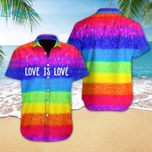 Lgbt Love Is Love Hawaiian Shirt - Hawaii Shirt, Model Az34809