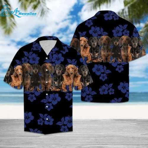 Awesome Dachshund Hawaiian Shirt, Model Az48836