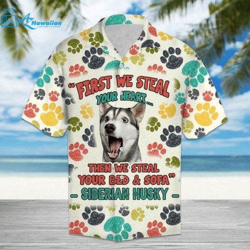 Husky Hawaiian Shirt, Model Az49296