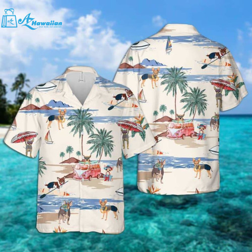 Chihuahua Summer Beach Hawaiian Shirt, Model Az60757