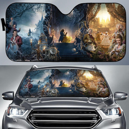 Beauty And The Beast Pattern Auto Car Sun Shades 3D Printed