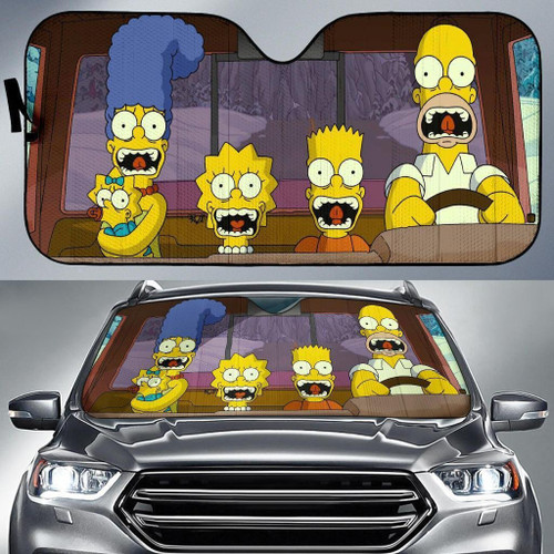 The Simpson Family Funny Driving Car Sun Shade 3D Printed