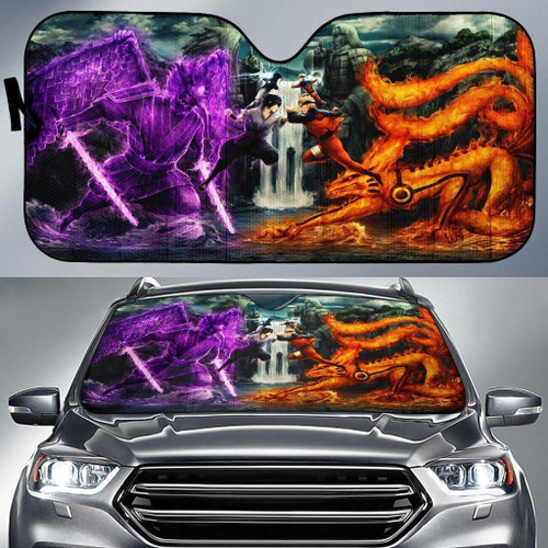 Naruto Vs Sasuke Auto Car Sun Shades 3D Printed