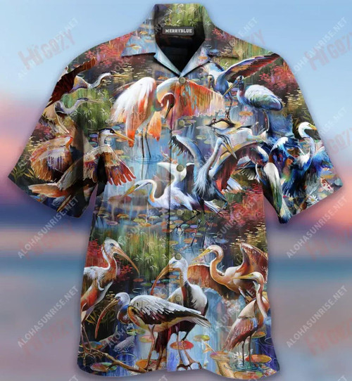 Bird Migration Unisex Short Sleeve Shirt Hobbies Aloha Shirt Hawaiian Crazy Shirts Hawaiian Shirts For Men