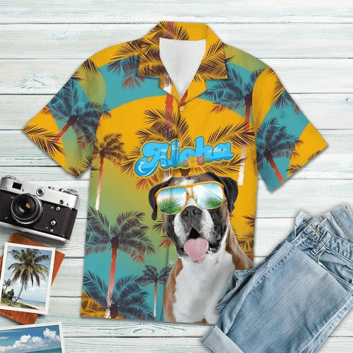 Boxer Dog Hawaiian Shirt