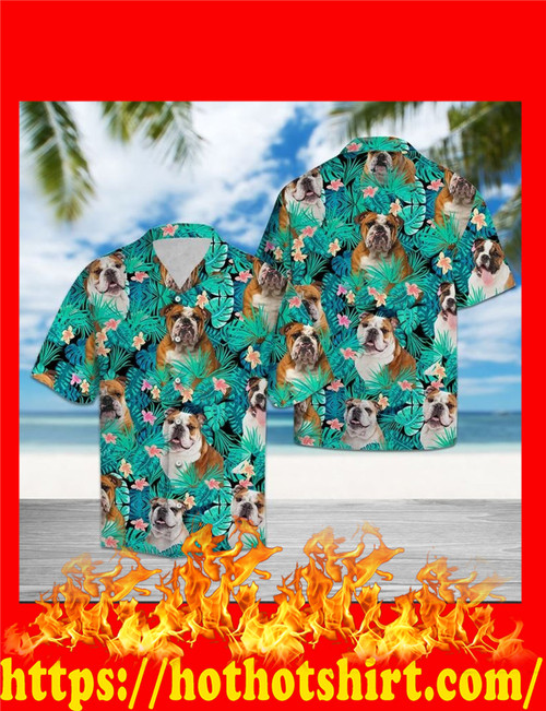 Bulldog Tropical Hawaiian Shirt