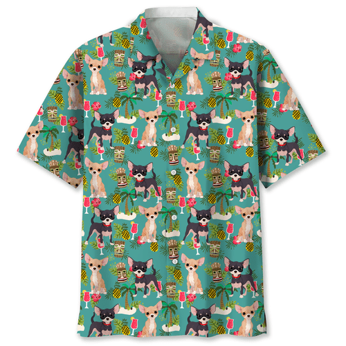 Chihuahua Hawaiian Beach Shirt