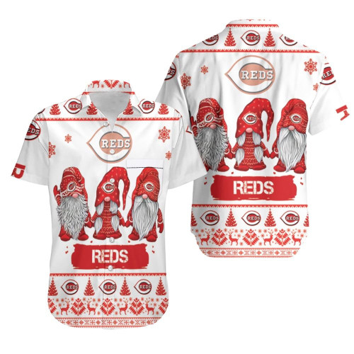 Christmas Gnomes Cincinnati Reds Ugly Sweatshirt Christmas 3D Hawaiian Shirt