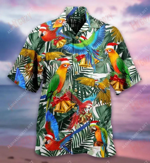 Christmas Parrot Short Hawaiian Shirt Ocean Hawaiian T Shirts Custom Hawaiian Shirts Hawaiian Shirt Pattern