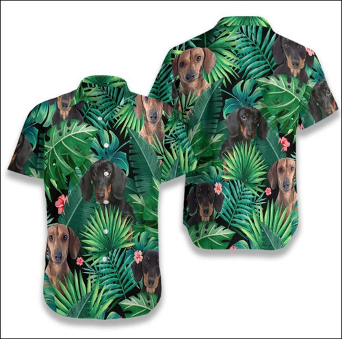 Dachshund Tropical Hawaiian Shirt  Dnstyles