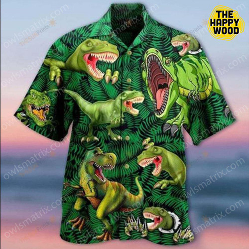 Dinosaurs Love Life Style Hawaiian Shirt Hawaii Beach Retro
