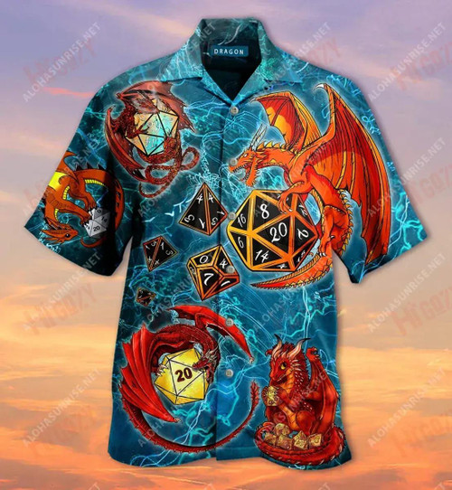 Dragon Playing Dice Short Sleeve Shirt Vacation Tropical Shirts Hawaiian Crazy Shirts Crazy Shirts Hawaii