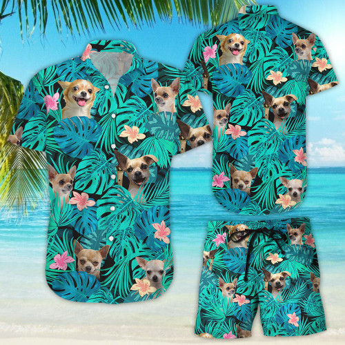 Funny Chihuahua Cute Pattern Beach Tropical Gift Hawaiian Hawaii Shirt
