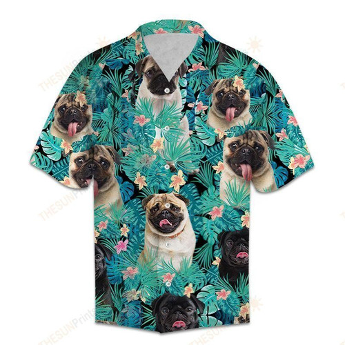 Hawaii Shirt Pug Tropical -Zx5799