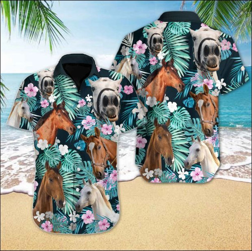 Horse Tropical Hawaiian Shirt  Dnstyles
