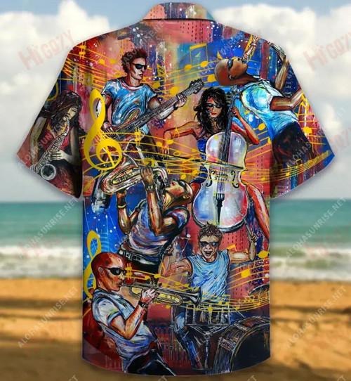 Jazz Is My Therapy Unisex Short Sleeve Shirt Hobbies Tropical Shirts Custom Hawaiian Shirts Funny Hawaiian Shirts