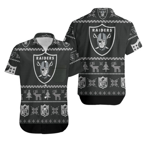 Oakland Raiders nfl ugly christmas 3d printed sweatshirt ugly Hawaiian Shirt
