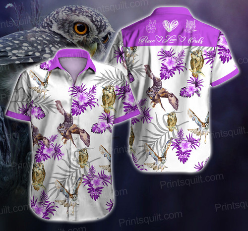 Owls Lovers Hawaii 3D Shirt