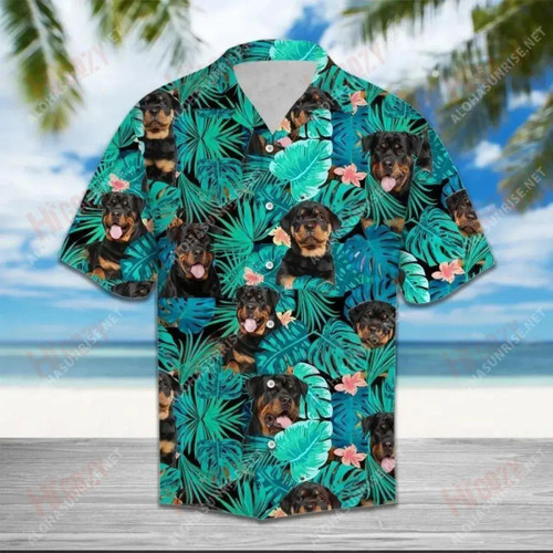 Rottweiler Tropical - Short Sleeve Shirt Hobbies Hawaiian T Shirts Custom Hawaiian Shirts Crazy Shirts Hawaii