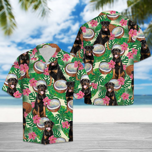 Rottweiler Tropical Coconut G5729- Hawaiian Shirt