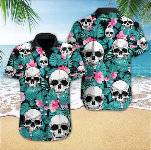 Skull Tropical Hawaiian Shirt  Dnstyles