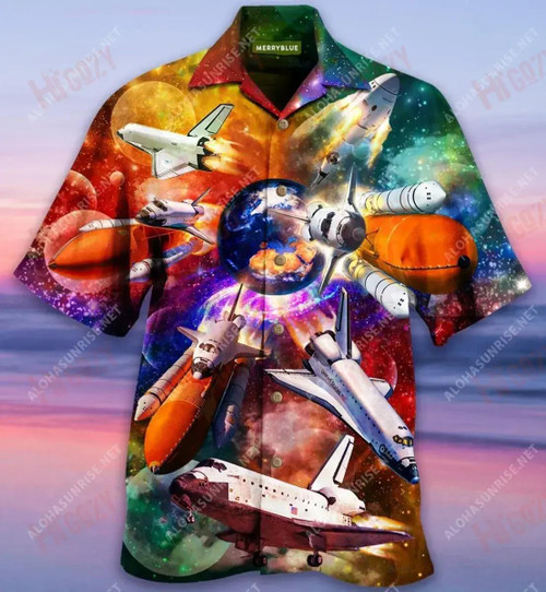 Space Shuttle - America'S Pride Unisex Short Sleeve Shirt Vacation Aloha Shirt Hawaiian Crazy Shirts Hawaiian Shirts For Women