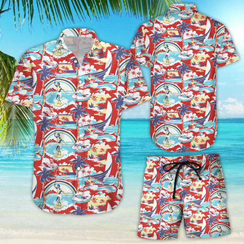 Surfing Hawaiian Shirt - Surfing Vintage Summer Stag Sail Boat Hawaii Shirt - Hawaii Gifts For Him
