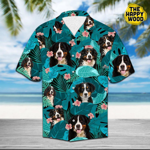 Tropical Bernese Mountain Dog Hawaii Shirt